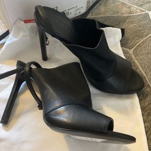 Vince Grace Black Ankle Strap Heels